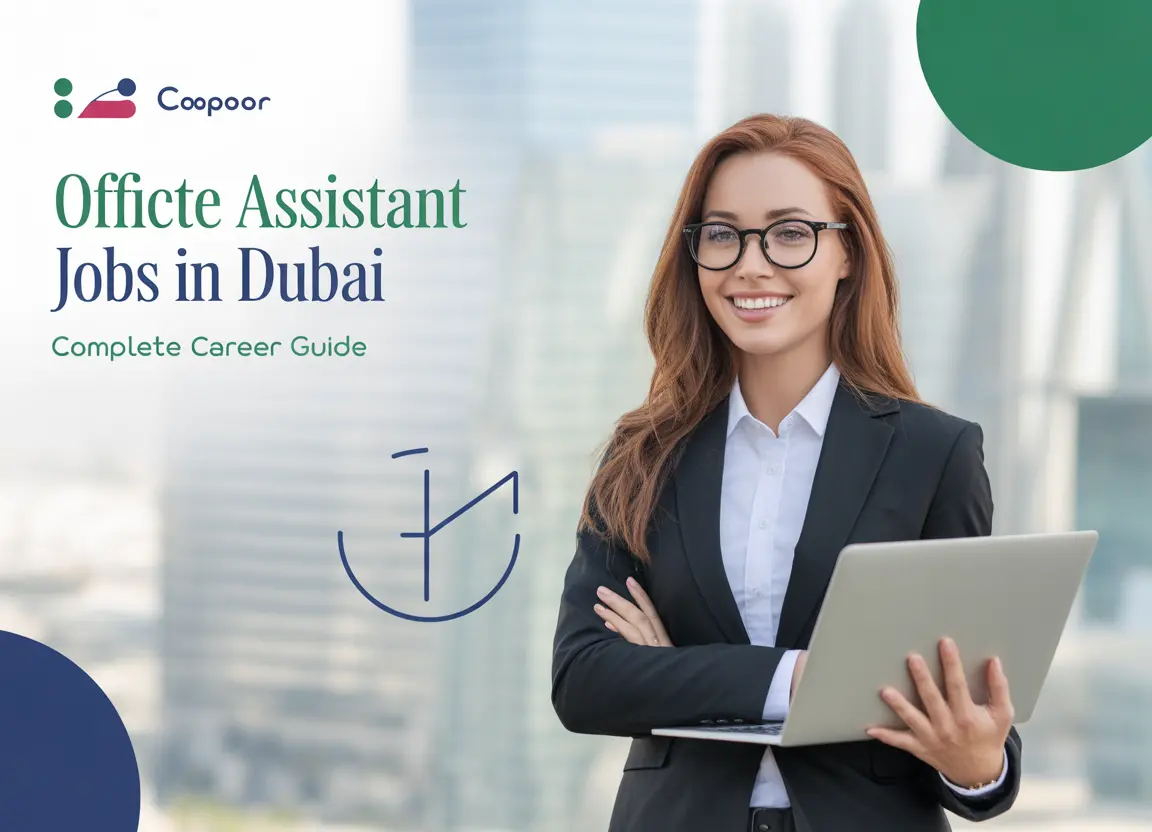 Office assistant working in a modern Dubai office environment