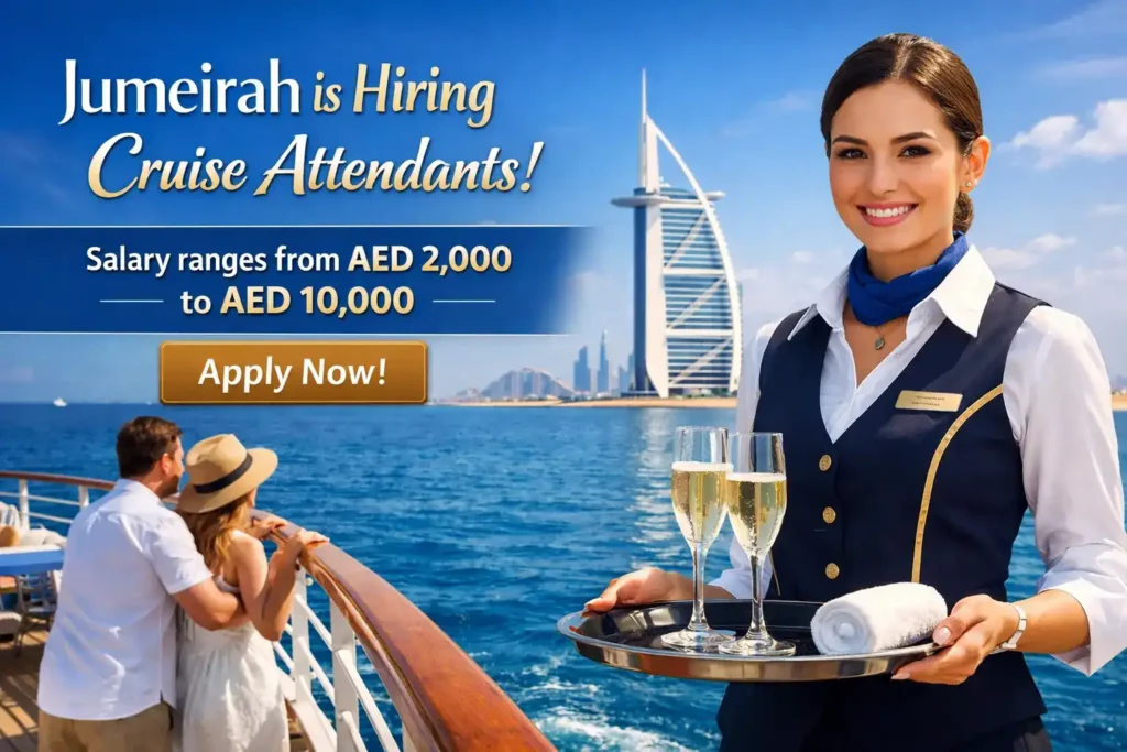 Professional hiring banner promoting job opportunities in UAE.